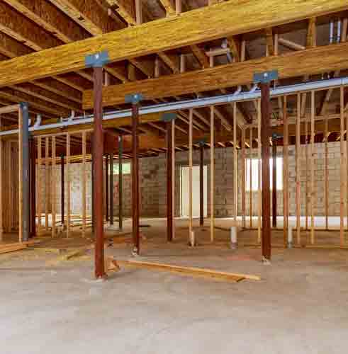Structural steel basement beams fabricated by TCB Metal Works