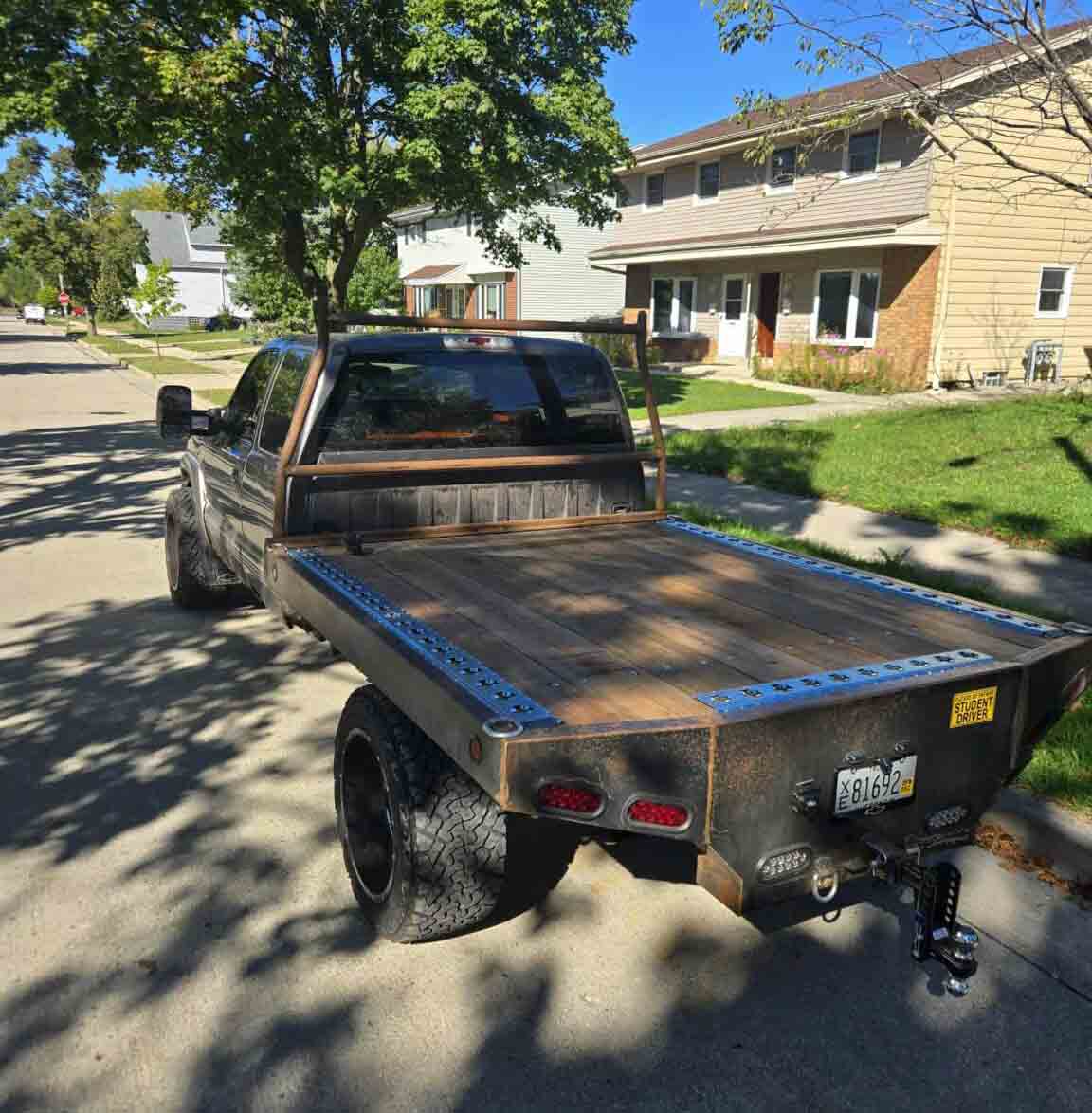 Custom fabricated truck bed